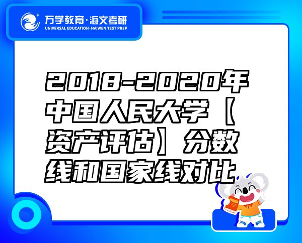 2018-2020年中国人民大学【资产评估】分数线和国家线对比