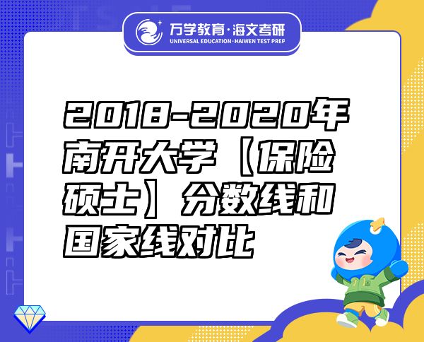 2018-2020年南开大学【保险硕士】分数线和国家线对比