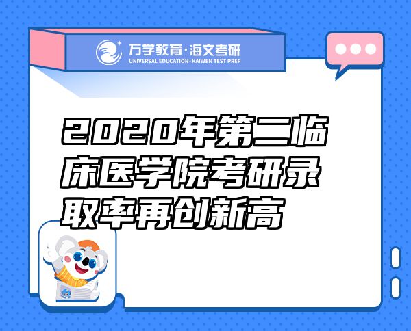 2020年第二临床医学院考研录取率再创新高