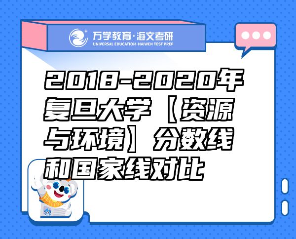 2018-2020年复旦大学【资源与环境】分数线和国家线对比